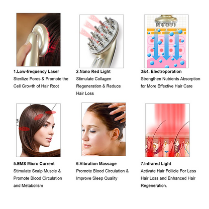 Electric Scalp Massage Comb with Infrared